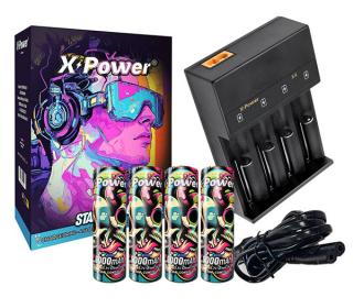 Pack Chargeur puissant X4 Accus 21700 X Power